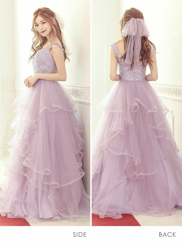 キャバドレス[LaLaTulle select][インポート]llt-ldla822579 ビジュデザイン ノースリーブ　プリンセスロングドレス(ダスティピンク)(XXS/XS/S)[みゆう]画像8
