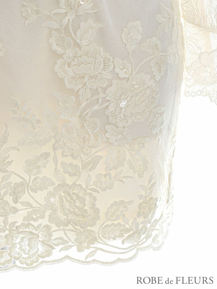 ROBEdeFLEURS ローブドフルール バストカット × レース ロングスリーブ タイト ミニドレス[2634]