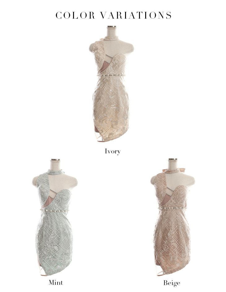 SALE【Glossy by ROBE de FLEURS/グロッシー】アシンメトリー サテン 