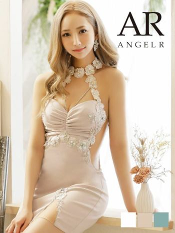 AngelR[エンジェルアール]ウエスト シースルー ビジュー 刺繍レース