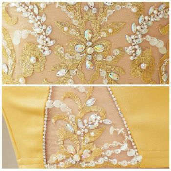 AngelR [エンジェルアール]フラワーレース スパンコール パールビジュー アシンメトリー ミニドレス[ふうか/キャバドレス着用][22838]