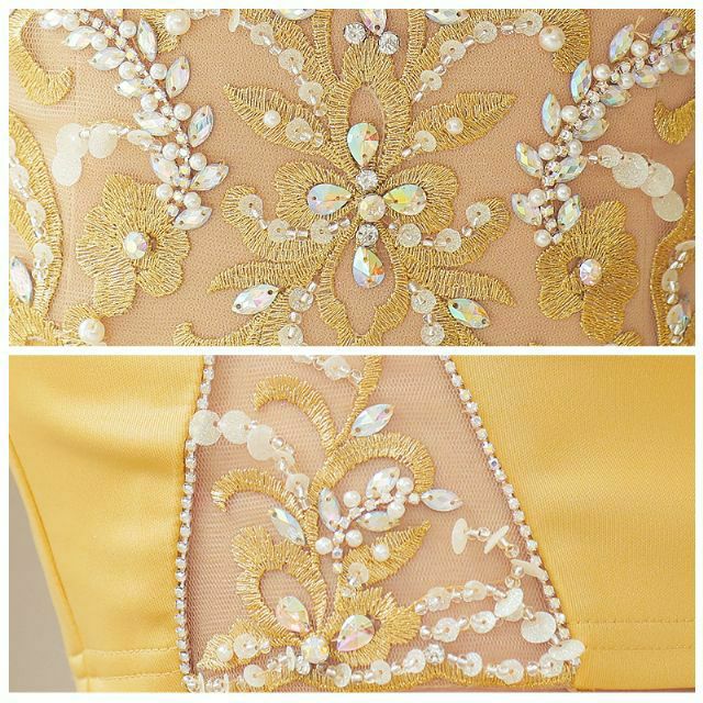 AngelR [エンジェルアール]フラワーレース スパンコール パールビジュー アシンメトリー ミニドレス[ふうか/キャバドレス着用][22838]