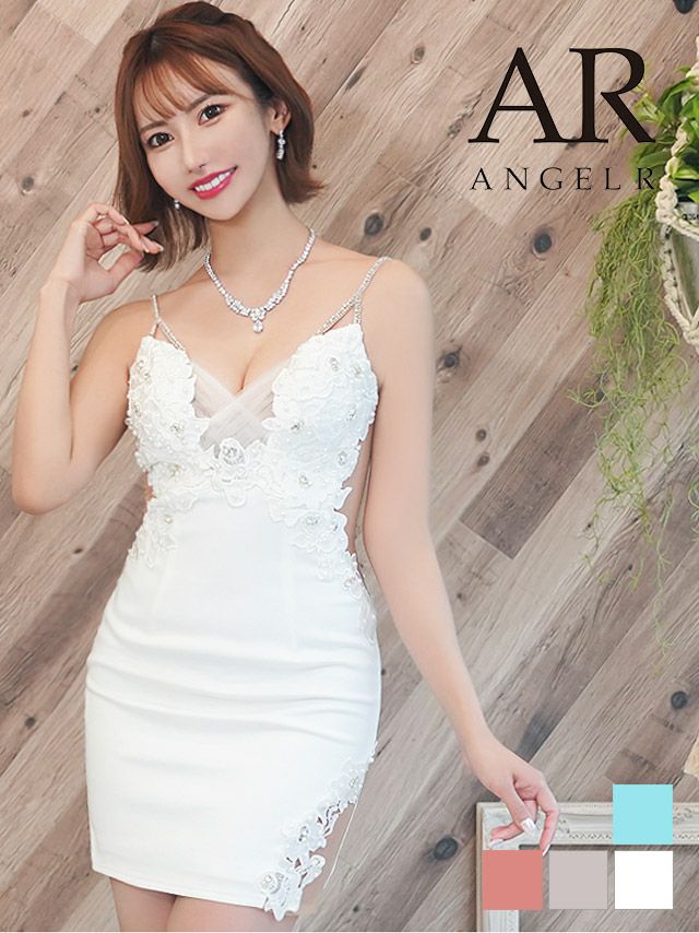 Angel R/エンジェルアール】フラワーレース バストシフォン タイトミニ