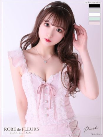 ローブドフルールROBEdeFLEURSジップ ミニドレスemiriawiz XSサイズあり【ROBE de FLEURS/ローブドフルール】クリスタル
