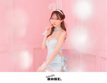 anier.ROBE[アニエルローブ]ブロックチュールｘハートカットタイトバニードレス[カチューシャ・チョーカー付き][4020]