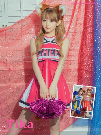 コスプレ】フレアスカート セットアップ チアガール 衣装3点