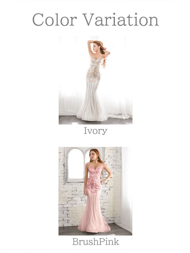 JEANMACLEAN[ジャンマクレーン]ビジュ 刺繍レース キャミソール マーメイド ロングドレス[カレン][21095-0]