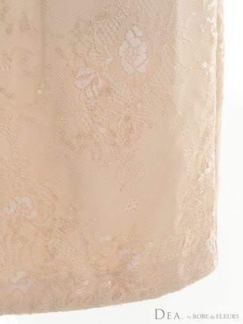 ディア バイ ローブドフルール DEA by ROBEdeFLEURS スパンコール レース シンプル リボン タイト ミニドレス[真優川咲][2814]