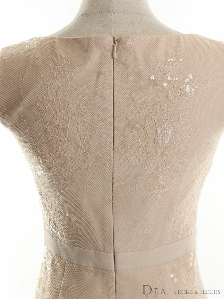 ディア バイ ローブドフルール DEA by ROBEdeFLEURS スパンコール レース シンプル リボン タイト ミニドレス[真優川咲][2814]