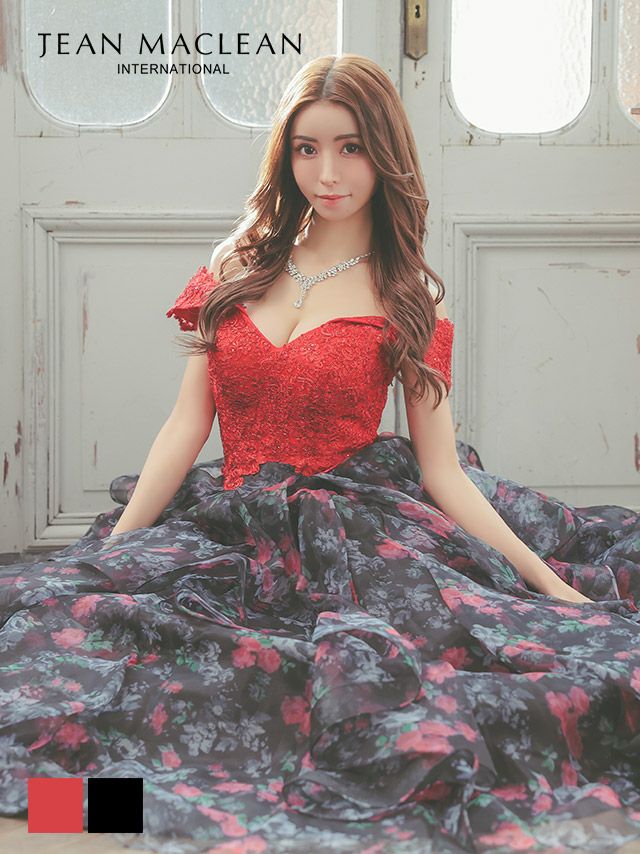 JEANMACLEAN/ジャンマクレーン】フラワー柄シフォン 刺繍レース オフ  