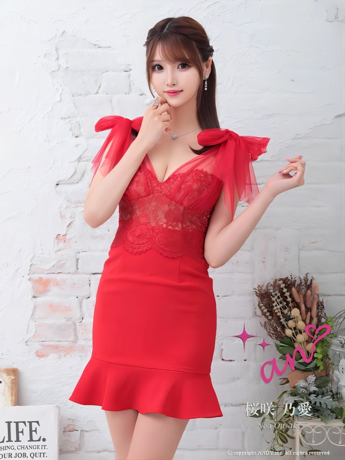 クリーニング済】JEAN MACLEAN バースデードレス レッド 暮し 