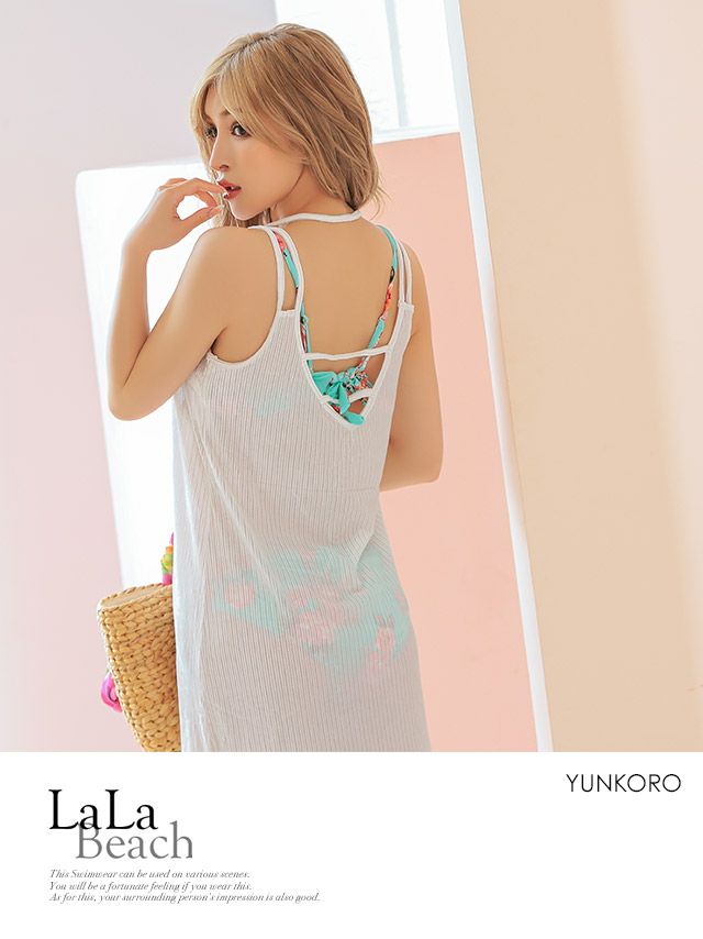 UVカットベロアマキシワンピース [ゆんころ/水着着用]