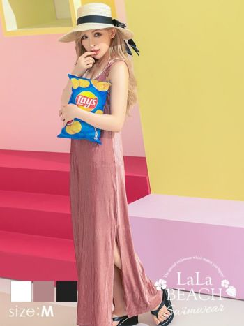 UVカットベロアマキシワンピース [ゆんころ/水着着用]