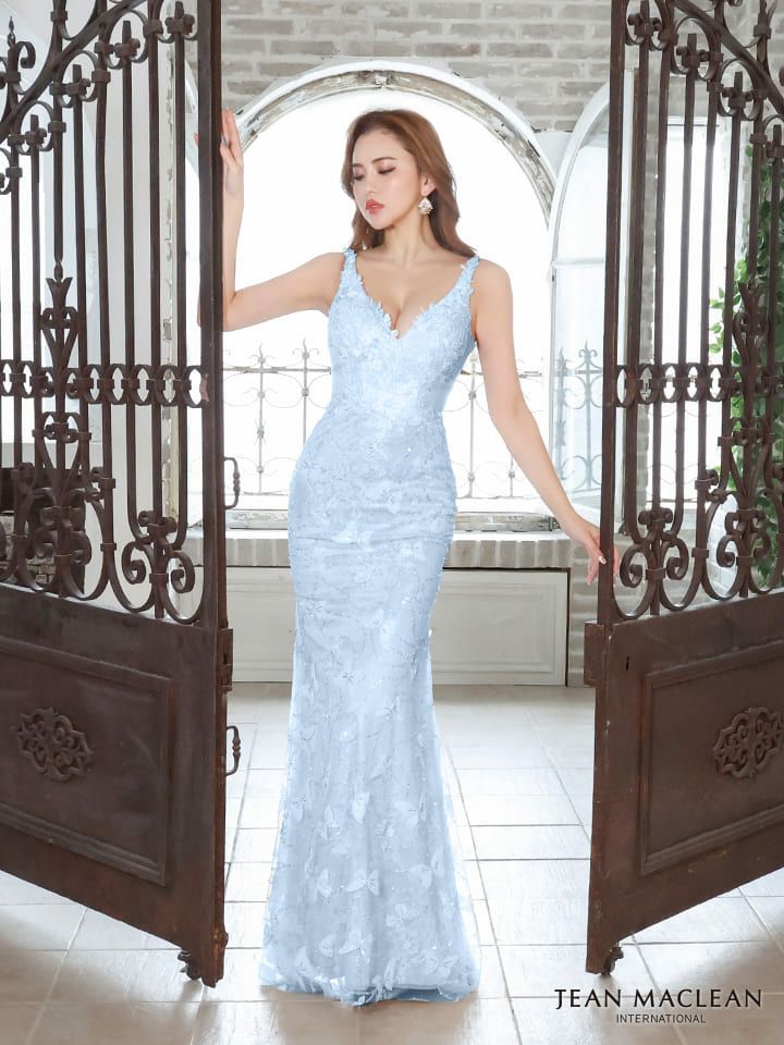 JEANMACLEAN/ジャンマクレーン】スパンコールバタフライ 刺繍レース  