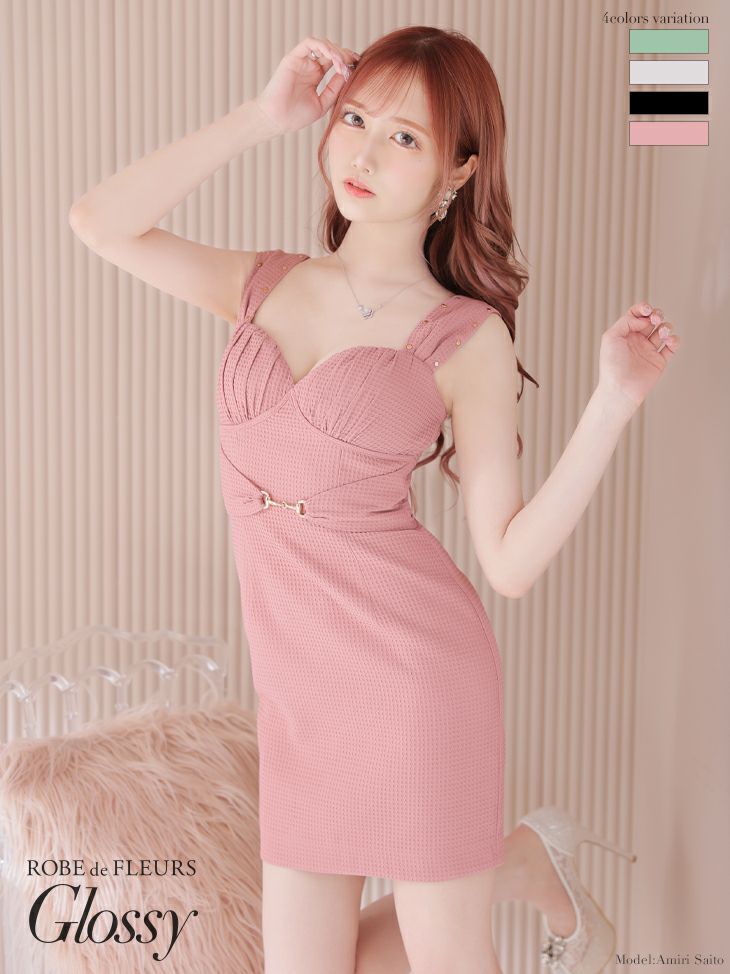SALE【Glossy by ROBE de FLEURS/グロッシー】スタッズ バックル 