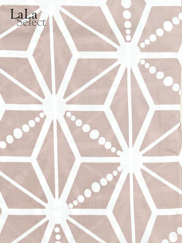 [浴衣 選べる帯]淡色×麻の葉模様 3点SET[浴衣+平帯or作り帯+下駄][田中紗貴着用]