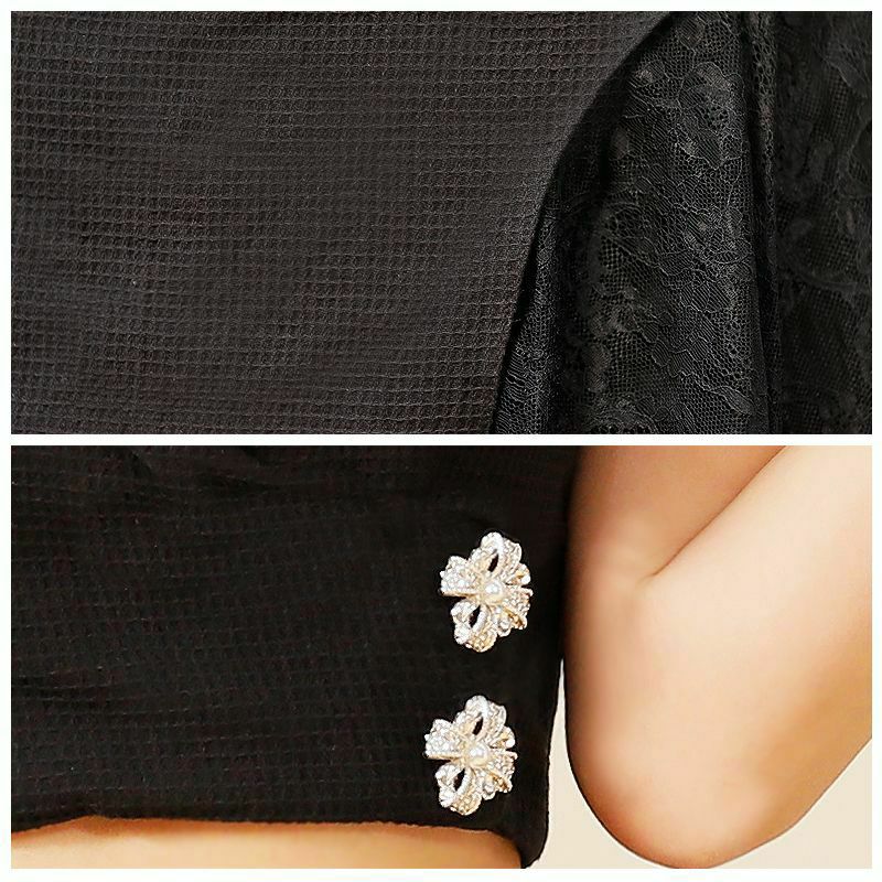 【PURESS/ピュアレス】パールビジューレースセットアップフレアマイクロフレアミニドレス (PS202303)