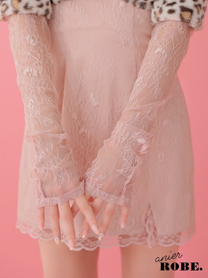 【anier.ROBE/アニエルローブ】豹柄 ギャル 猫 フレア ミニドレス アニマル コスプレ［ドレス/カーチューシャ/アームカバー］(anier4027)