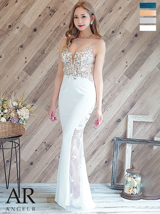 エンジェルアール angelr あまい ロングペプラムドレス ホワイト 