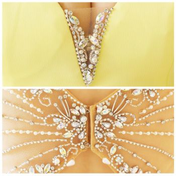 【Angel R/エンジェルアール】 ビジュー サイドシースルー セクシー キャミソール タイトミニドレス