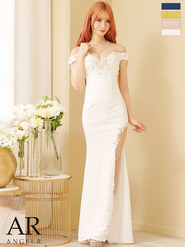 Angel R/エンジェルアール】バスト フラワー パールビジュー ワン  