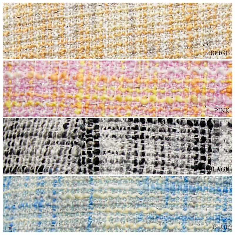 【Angel R/エンジェルアール】 サイドシアー ビジュー ツイード ホルターネック フレアミニドレス