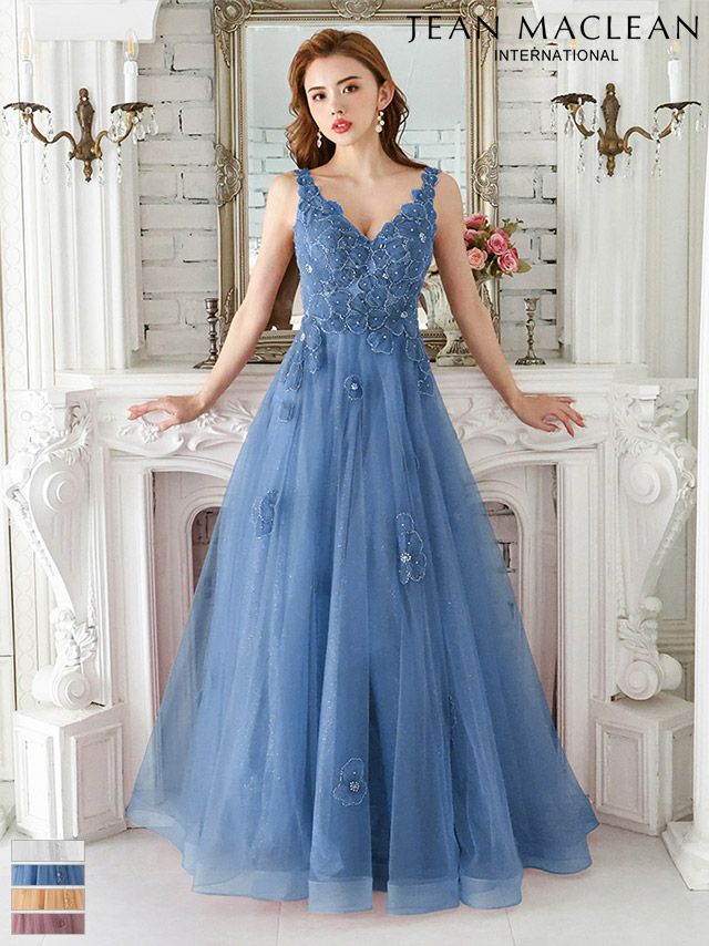 JEANMACLEAN/ジャンマクレーン】フラワー刺繍 シンプル チュール  