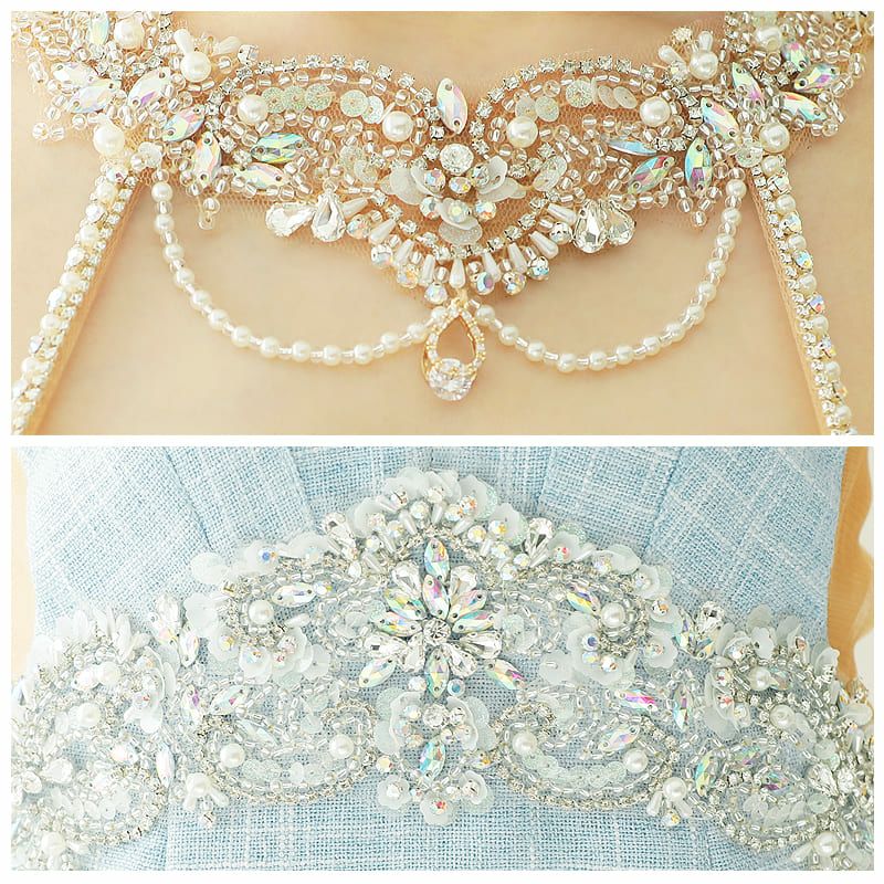 【Angel R/エンジェルアール】ツイード チェック デコルテ パールビジュー　バストタック タイトミニドレス