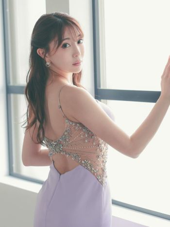 【Angel R/エンジェルアール】バックビジュー セクシー ボディライン サイドシースルー キャミソール タイトミニドレス