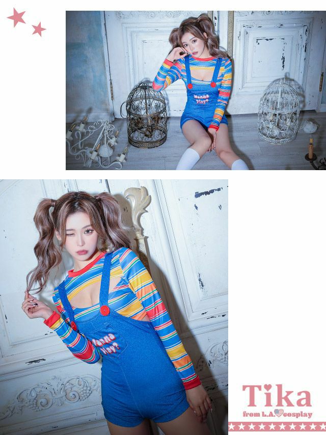 インポート チャッキー 袖あり オーバーオール ホラー キャラクター