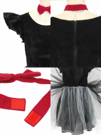 コスプレ 黒猫 ガーリー ボリューム チュール 体型カバー フレア スカート ペア アニマル 衣装3点セット