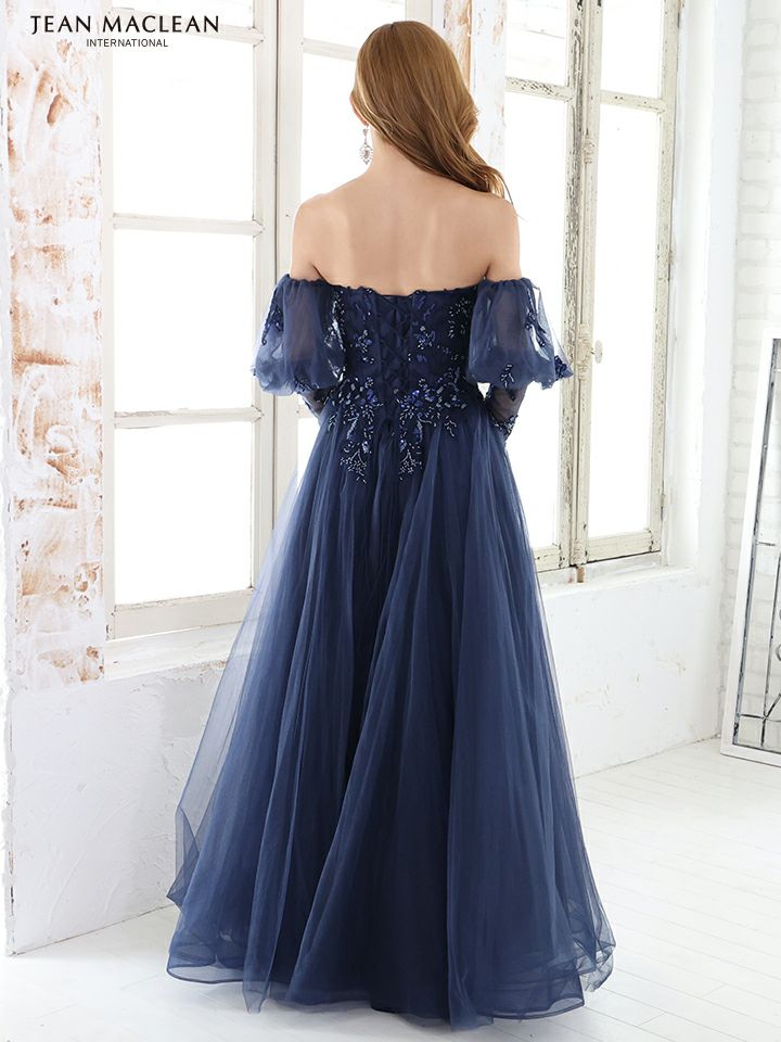 JEANMACLEAN/ジャンマクレーン】袖あり ベアトップ 刺繍 ビーズ  