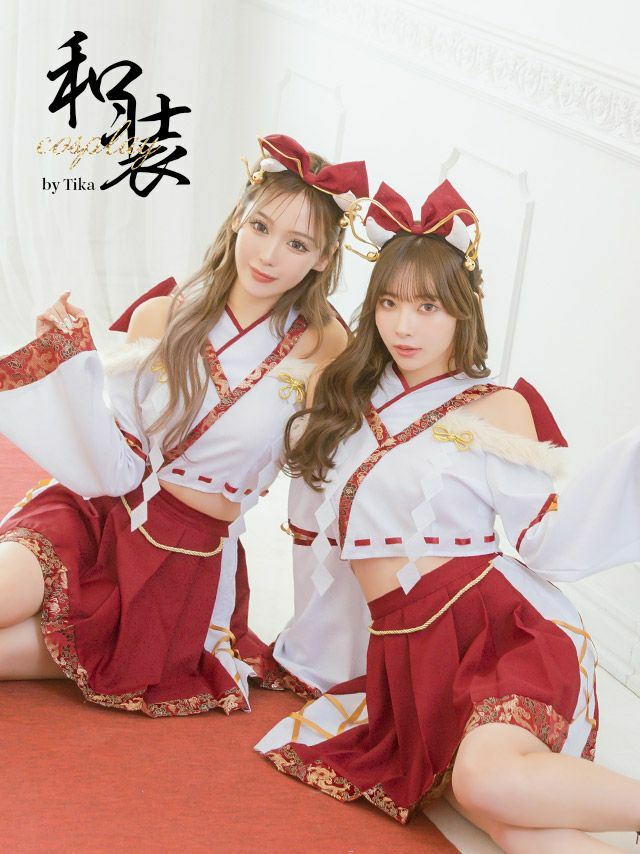 コスプレ お正月 干支 肩出し ウエストカット 和装 辰之巫女コスプレ 衣装3点セッ