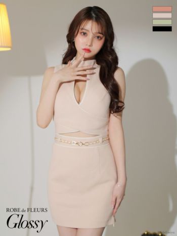 Glossy by ROBE de FLEURS/グロッシー】ノースリーブ セクシー