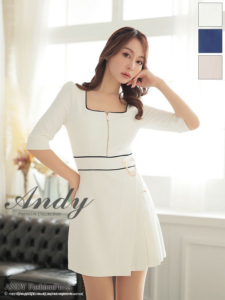 プレミアムアンディ andy ファーベロア ロングドレス リボン （andy  