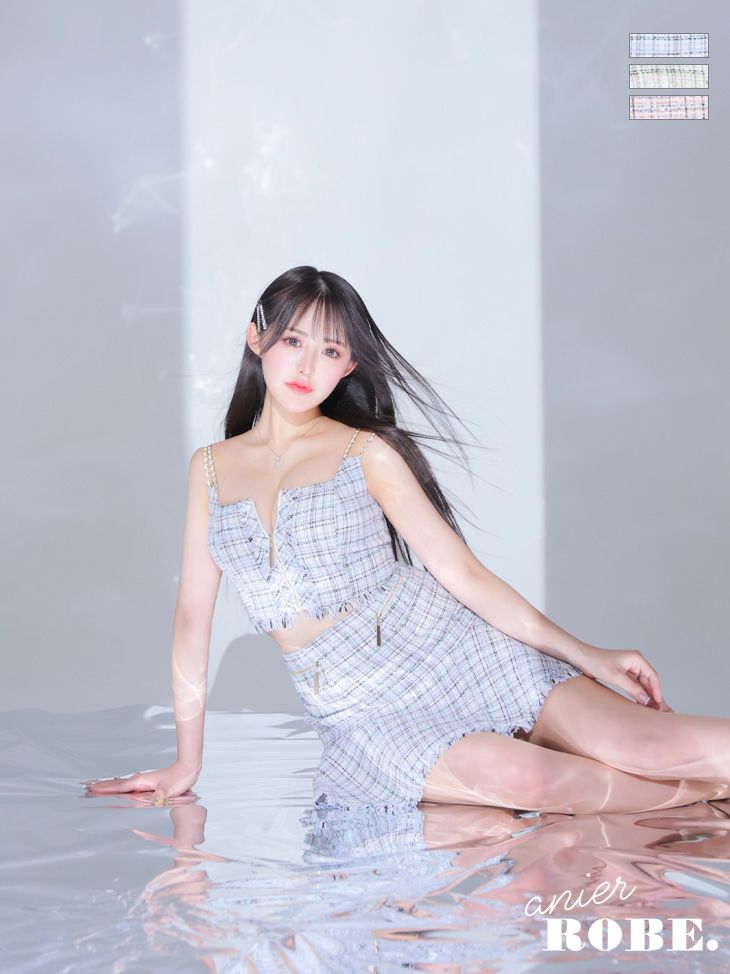 予約商品【9月下旬入荷予定】【anier.ROBE/アニエルローブ】チェック柄 