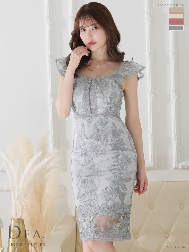 DEA.by ROBE de FLEURS/ディア】大人上品 刺繍レース フリル DEA.by ROBE de FLEURS/ディア】大人上品 刺繍レース フリル