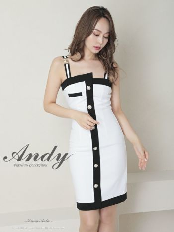 Andy/アンディ】ツートーンカラー パールボタン キャミソール