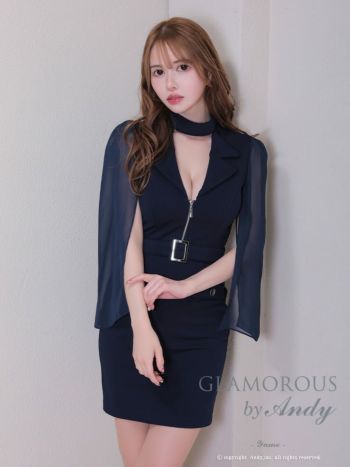 GLAMOROUS/グラマラス】チェーン ホルターネック ジップデザイン