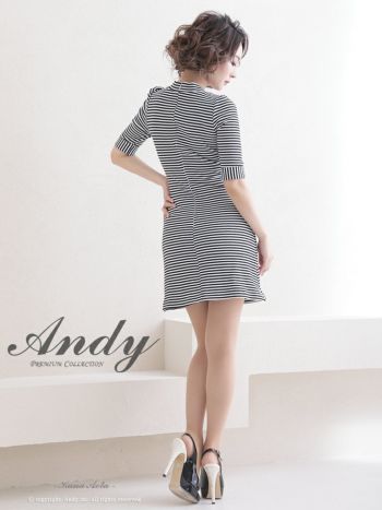 REiNa☺︎ Andy ブラックミニドレス 半袖 an/アン】フリル オフショルダー ワンカラー シンプル 半袖