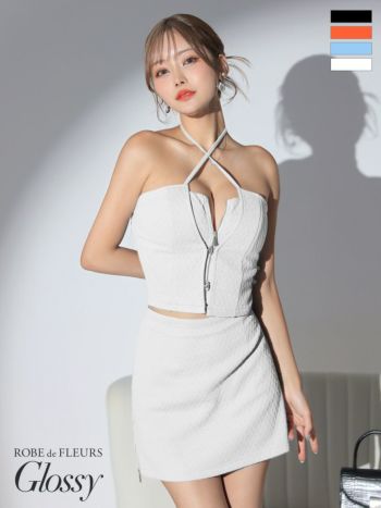 Glossy by ROBE de FLEURS/グロッシー】ビジュー× レース