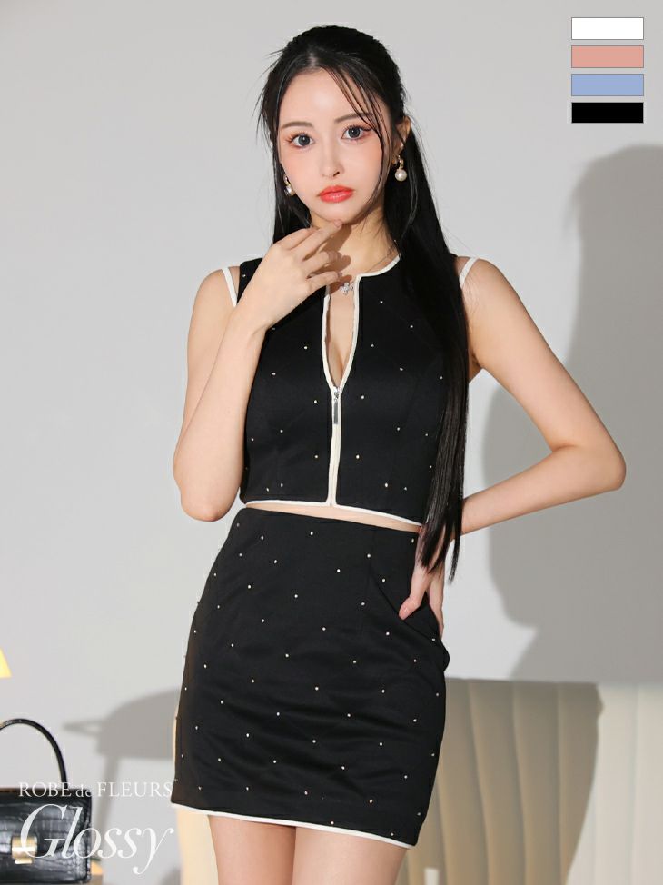 SALE【Glossy by ROBE de FLEURS/グロッシー】ツイル ノースリーブ