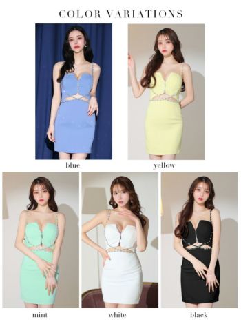 Glossy by ROBE de FLEURS/グロッシー】クロスビジュー ワンカラー