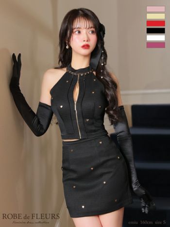 ROBEdeFLEURS/ローブドフルール】ガーリー ハートスタッズ