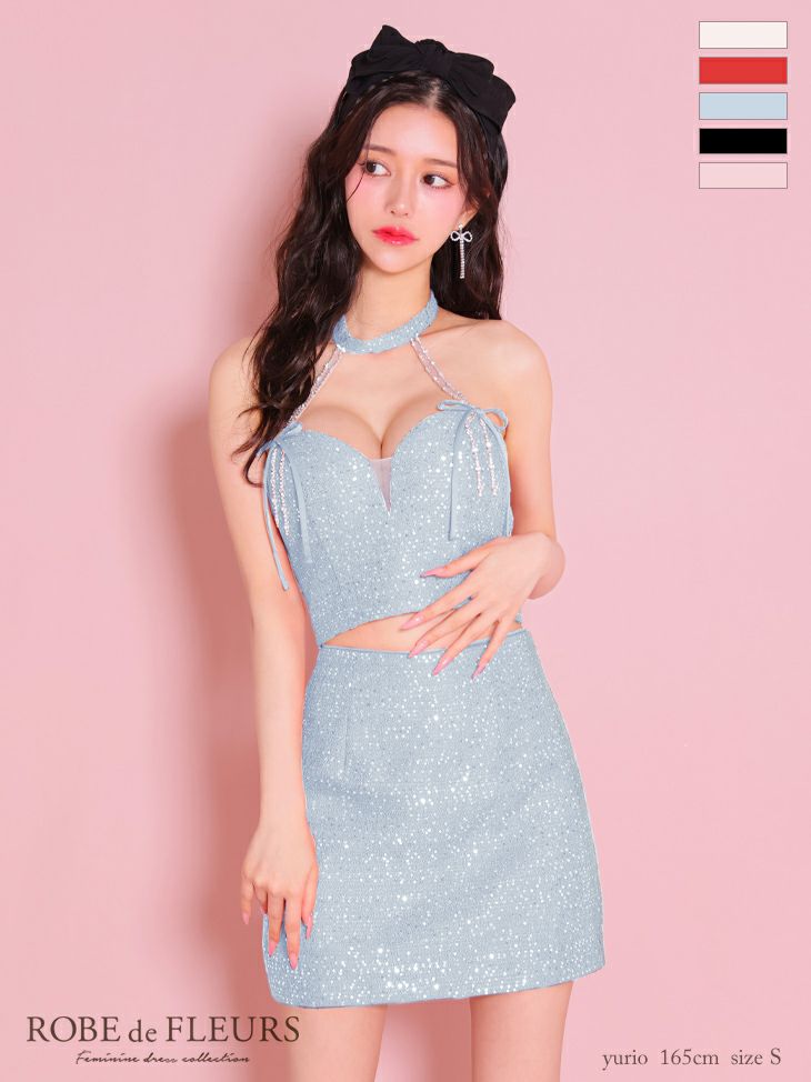 ROBE de FLEURS キャバドレス Mサイズ 問い合わせ 【fm3429)】