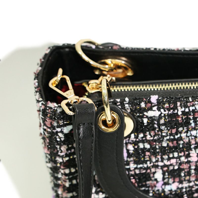 バッグ Angel R 2way ツイード チェック スクエア ハンドバッグ