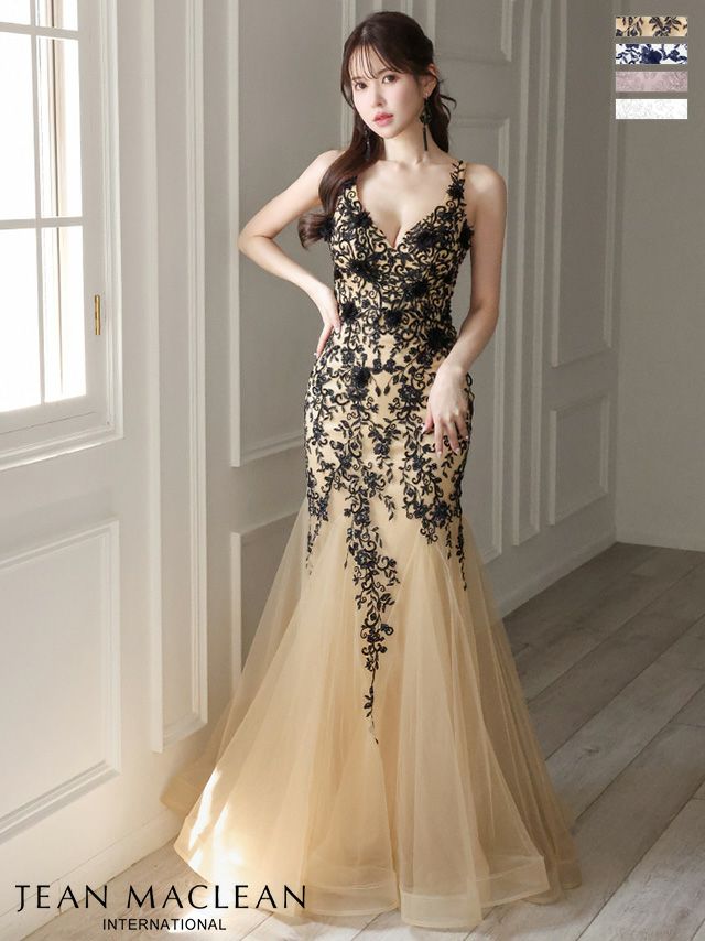 2816キャバロングドレスワンピースローブドフルールAngelRジャン  