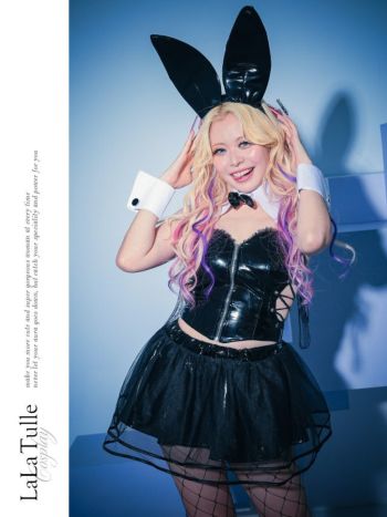コスプレ】レースアップ ビスチェエナメル フロントジップ