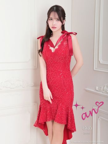 GLAMOROUS/グラマラス】サイド刺繍レース フリル マーメイド