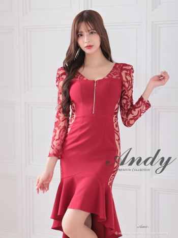 Andy/アンディ】テールカット ジップデザイン シアー マーメイド